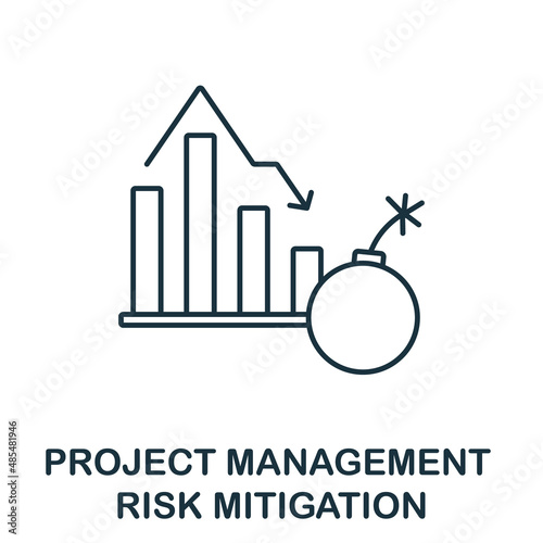 Risk Mitigation icon. Line element from project management collection. Linear Risk Mitigation icon sign for web design, infographics and more.