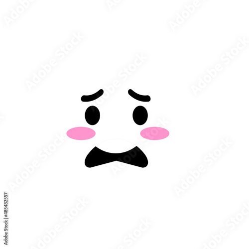 Emoji,Emoticon sad, cry, shocked, scared, laugh, merry, embarrassed, feel bad, burnout, disheartened, admit the truth, amazed, shocked, stunned, anxious, vector illustration