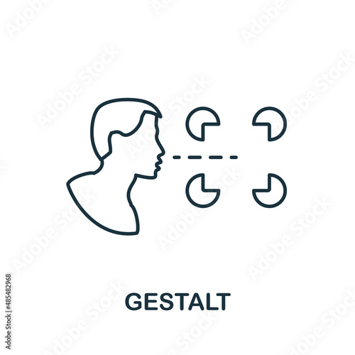 Gestalt icon. Line element from psychotherapy collection. Linear Gestalt icon sign for web design, infographics and more.