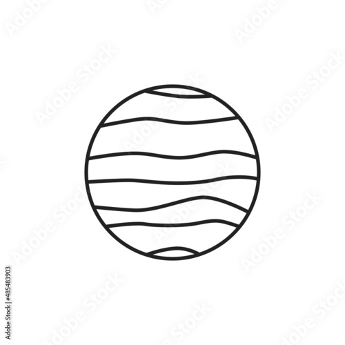 Satellite Ganumede icon. High quality black vector illustration.