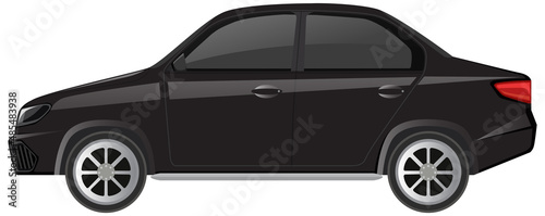 Black sedan car isolated on white background © blueringmedia