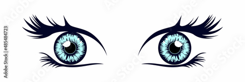 Beautiful Eyes Cartoon Vector Design Inspiration