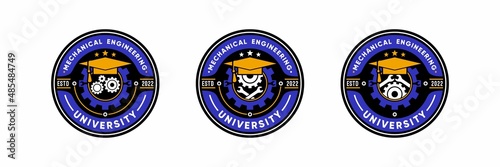 University Or School Engineering Emblem Logo design inspiration