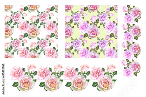 set of floral pattern