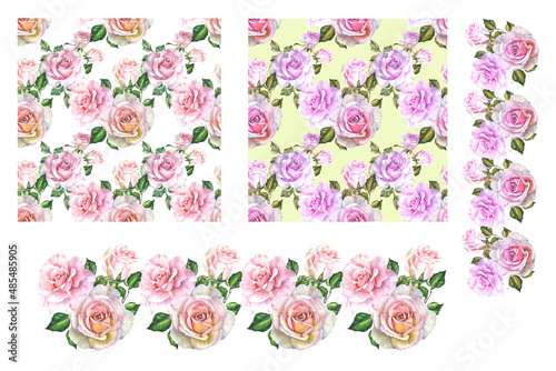 set of floral pattern