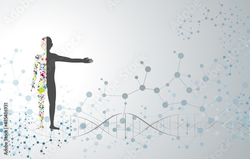 body dna molecule connection of neural network