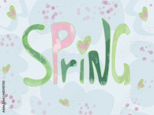 Spring background cute green fresh season