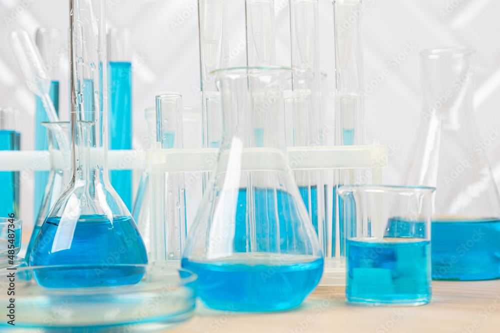 Laboratory glassware with test tubes. flasks, dropper, petri dishes, measuring cups and cylinders for scientific laboratories, Laboratory glassware with test tubes. flasks, dropper, petri dishes, measuring cups and cylinders for scientific laboratories,