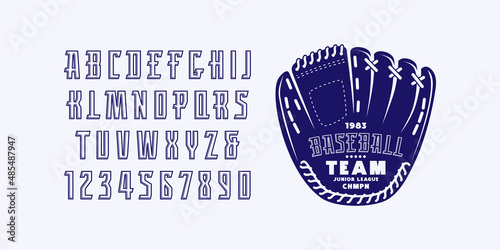 Decorative hollow font in sport style