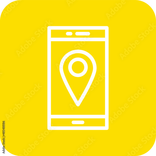 Free Download Mobile location Vector Icon Design Illustration - GFXLoad