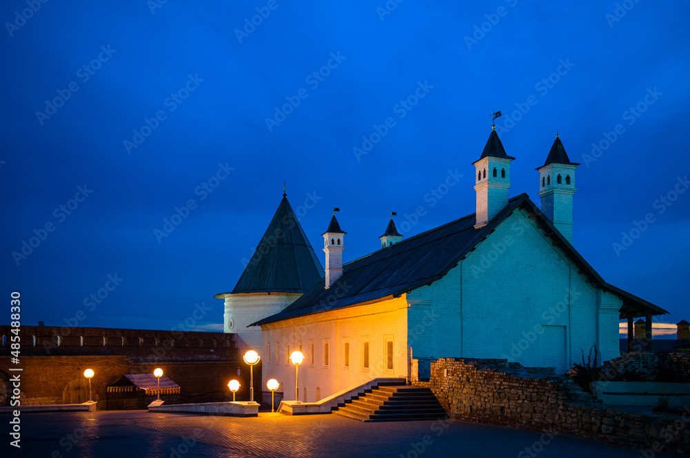 Naklejka premium Night view of the Kazan Kremlin, Russia