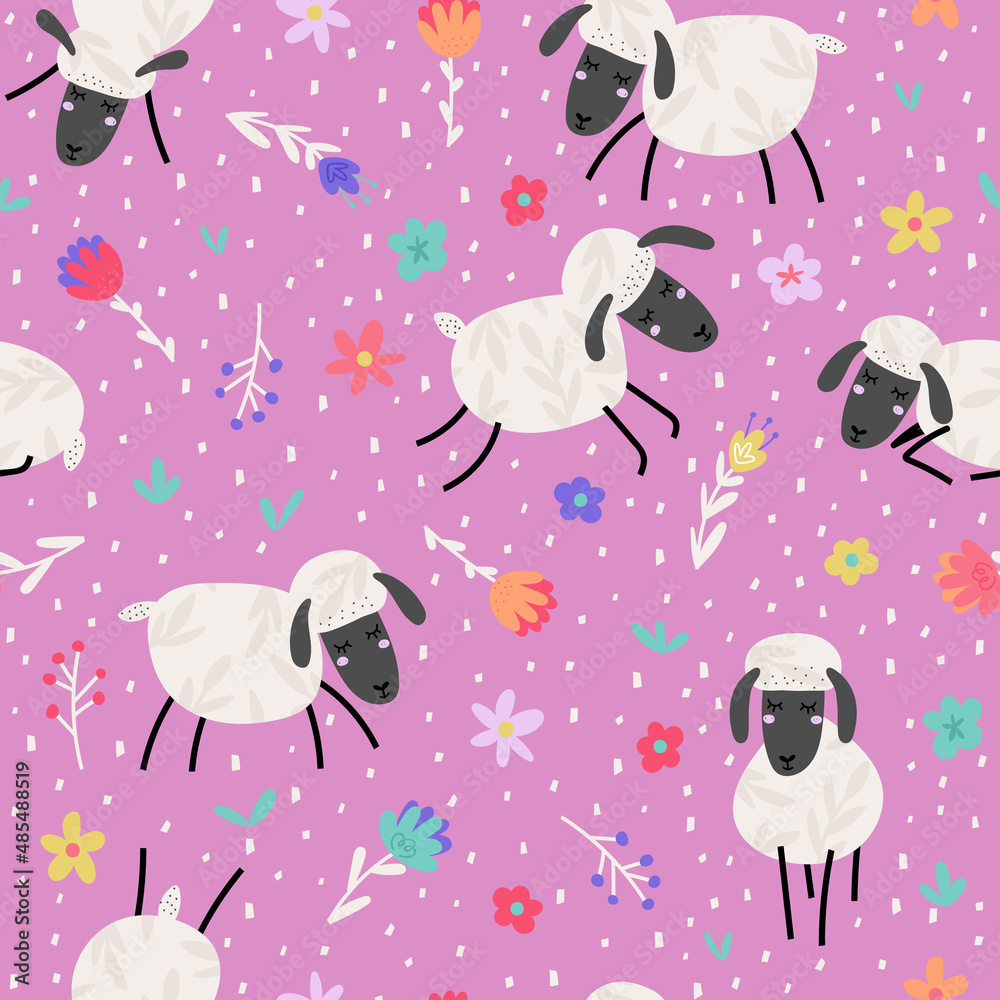 Funny sheep seamless pattern Funny sheep seamless pattern