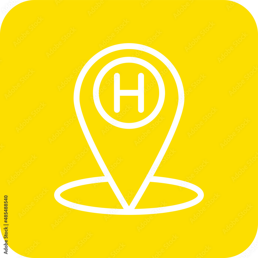 Hospital location Vector Icon Design Illustration Hospital location Vector Icon Design Illustration