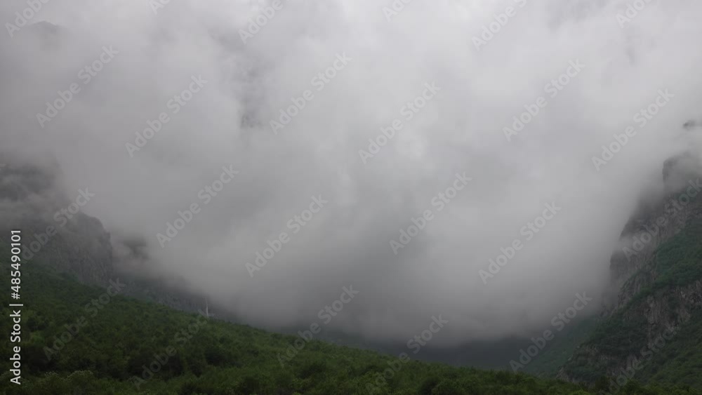 Mountains landscape and fast moving dramatic clouds, Caucasus, 4k Mountains landscape and fast moving dramatic clouds, Caucasus, 4k