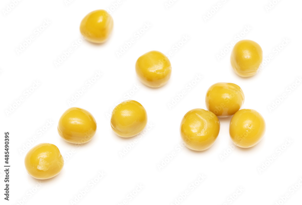 Pea grains isolated on a white background. Pea grains isolated on a white background.