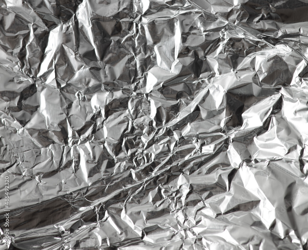 Silver foil as an abstract background. Silver foil as an abstract background.