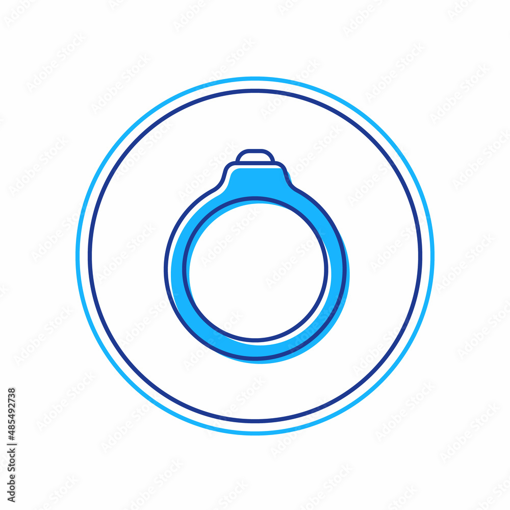 Filled outline Diamond engagement ring icon isolated on white background. Vector Filled outline Diamond engagement ring icon isolated on white background. Vector