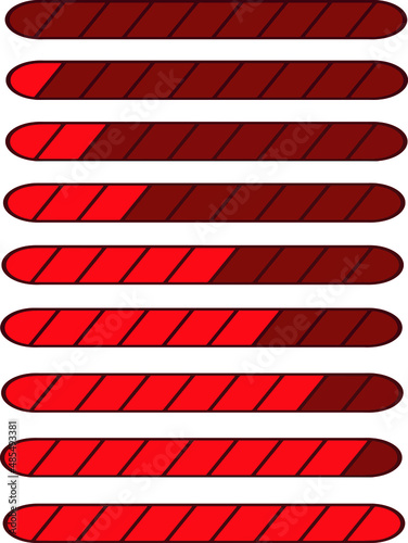 Illustration of red energy gauge