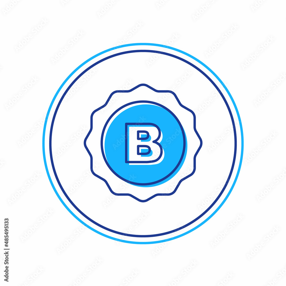 Filled outline Bottle cap with inscription beer icon isolated on white background. Vector Filled outline Bottle cap with inscription beer icon isolated on white background. Vector