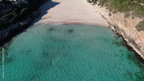 Cala Mandia. Beautiful view of the seacoast of Majorca with an amazing turquoise sea, in the middle of the nature. Concept of summer, travel, relax and enjoy photo