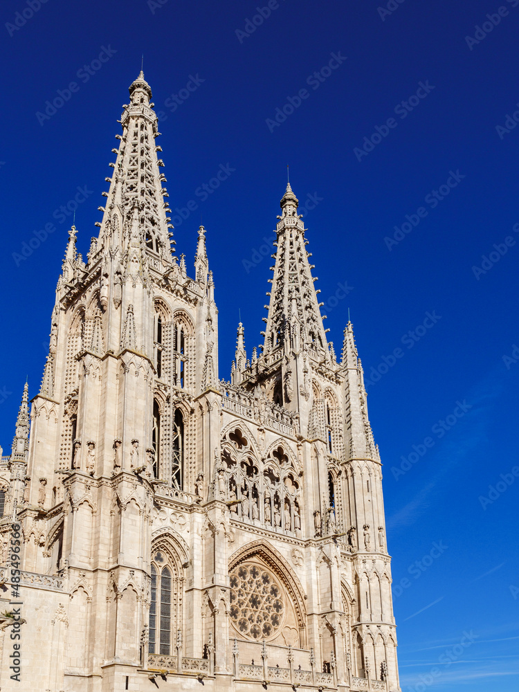 Burgos Cathedral Santa María facade famous monument in Spain