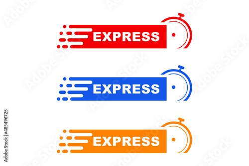 Express logo template design vector icon illustration