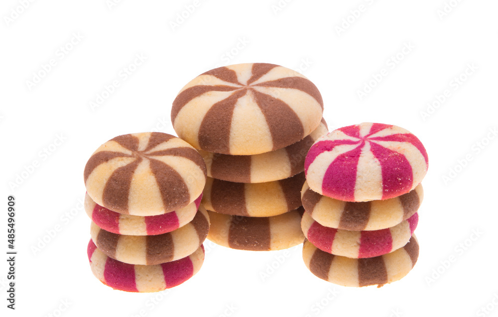 Obraz premium striped cookies isolated