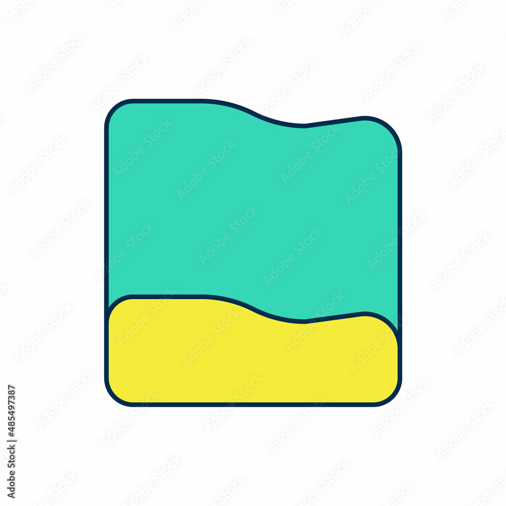 Filled outline Rectangular pillow icon isolated on white background. Cushion sign. Orthopedic pillow. Vector Filled outline Rectangular pillow icon isolated on white background. Cushion sign. Orthopedic pillow. Vector