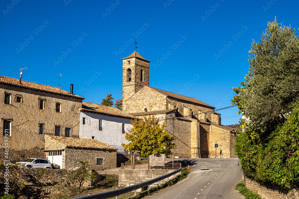 Binies is a beautiful village that is at the entrance of the Valley of Anso in Spain
