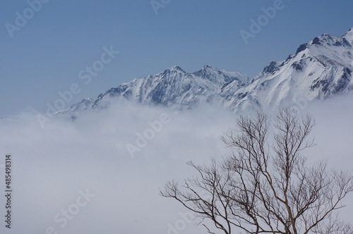 双耳峰の鹿島槍の冬の景色 © chiwakosan