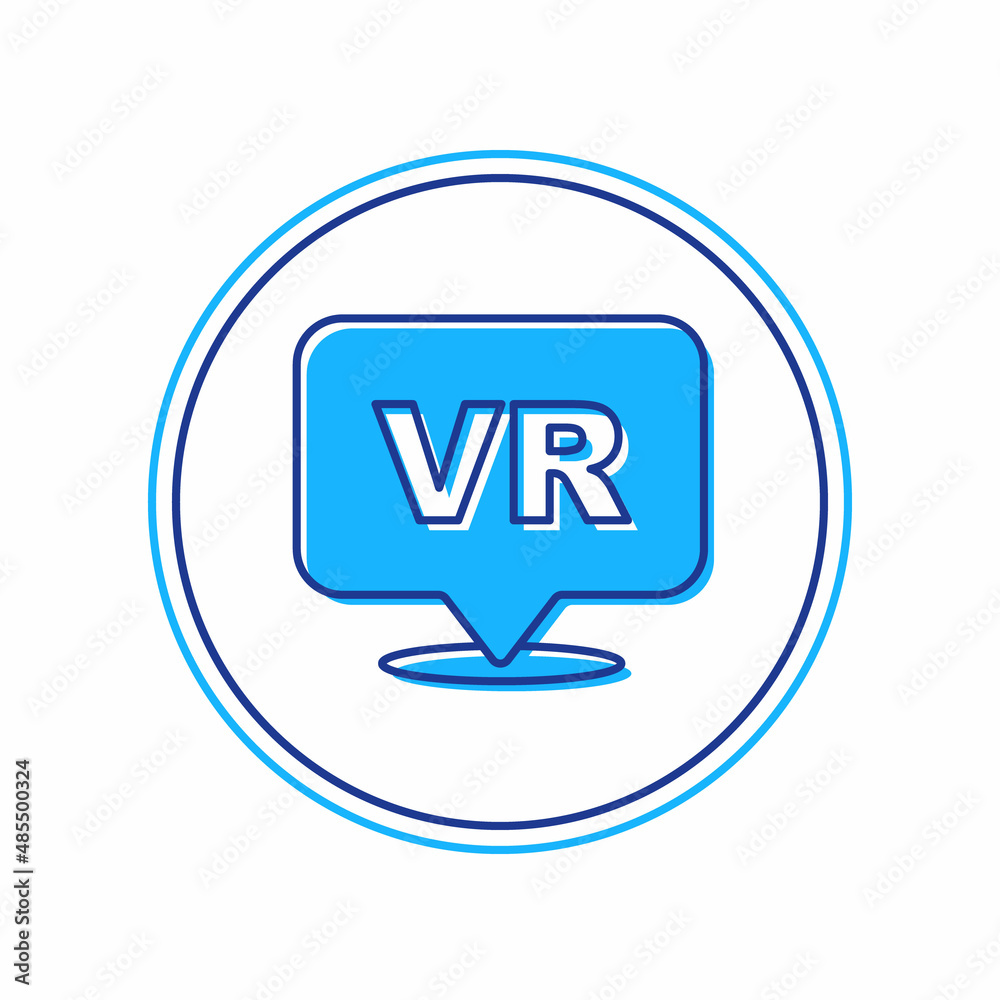 Filled outline Virtual reality icon isolated on white background. Futuristic VR head-up display design. Vector Filled outline Virtual reality icon isolated on white background. Futuristic VR head-up display design. Vector
