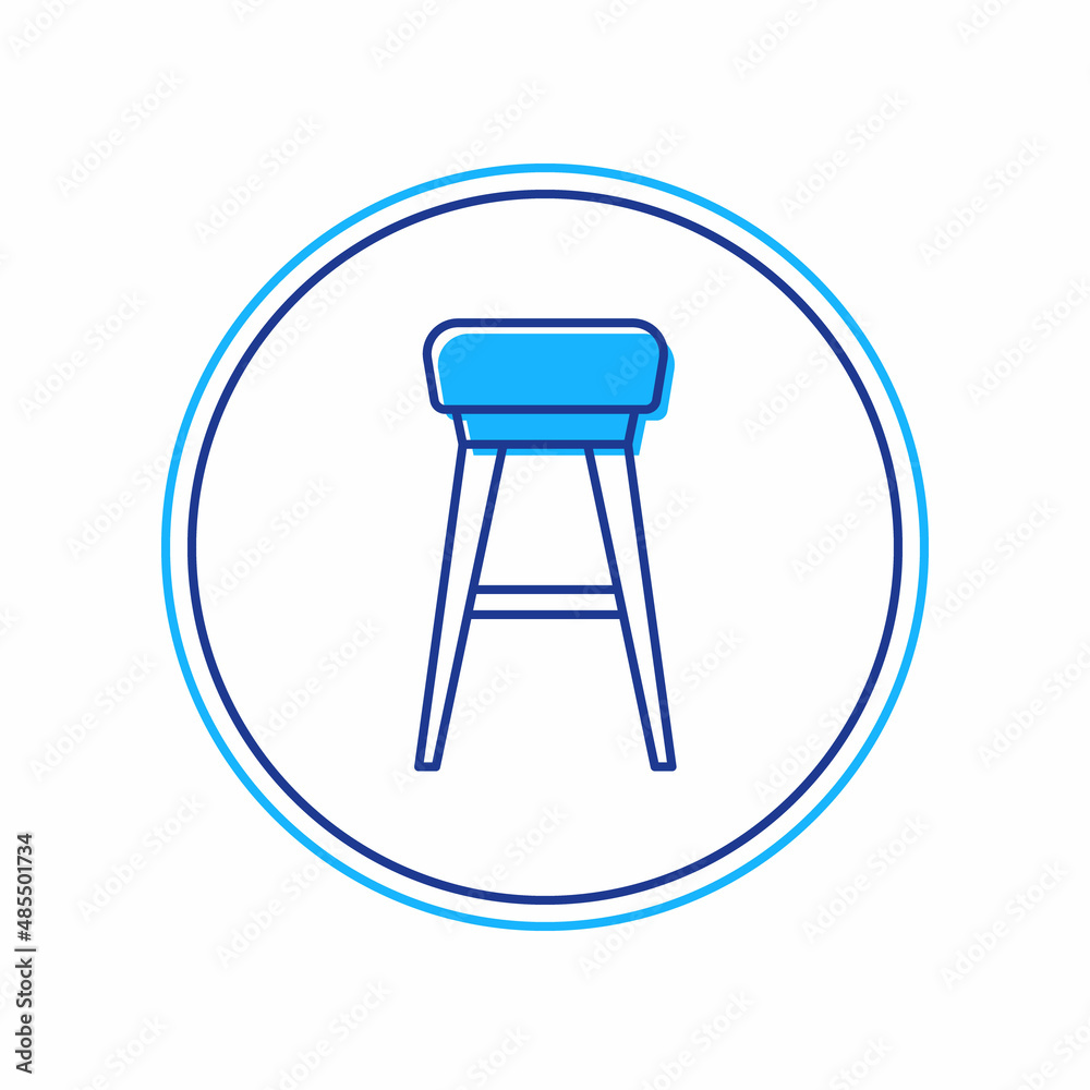 Filled outline Chair icon isolated on white background. Vector Filled outline Chair icon isolated on white background. Vector