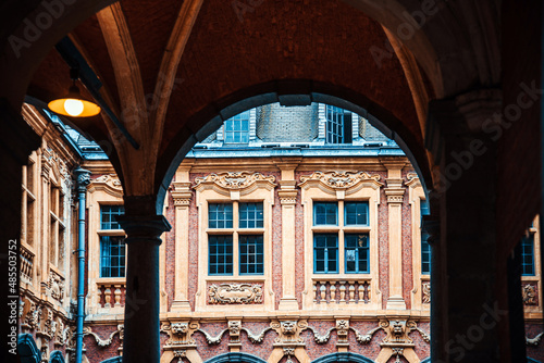 Fototapeta Naklejka Na Ścianę i Meble -  Street view of downtown in Lille, France