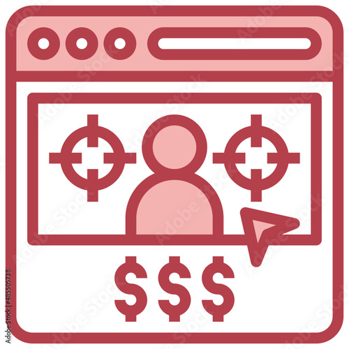 HITMAN red line icon,linear,outline,graphic,illustration