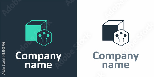 Logotype NFT Digital crypto art icon isolated on white background. Non fungible token. Logo design template element. Vector