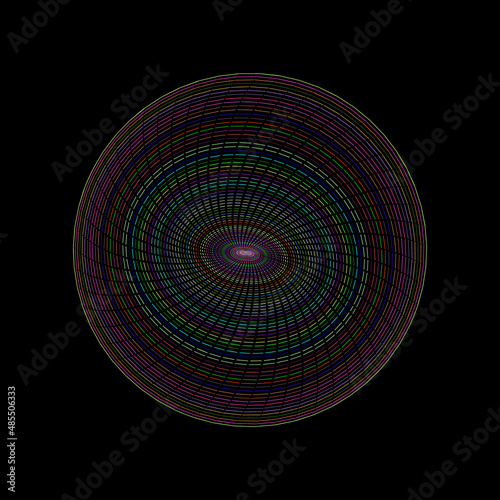 Circle of lines. Vector col...