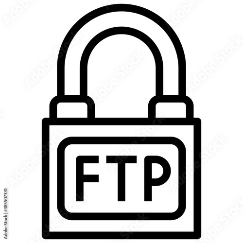 LOCKED line icon,linear,outline,graphic,illustration