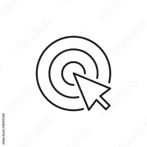 Click ad icon. High quality black vector illustration.
