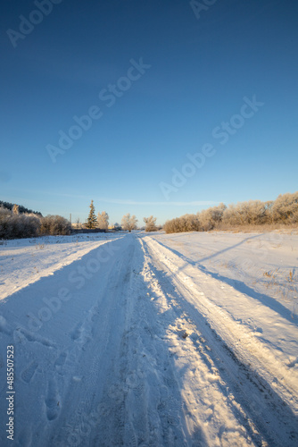 frosty morning in the Russian village © Иван Сомов
