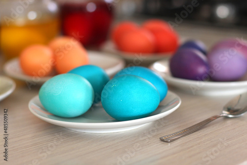 easter eggs in a bowl