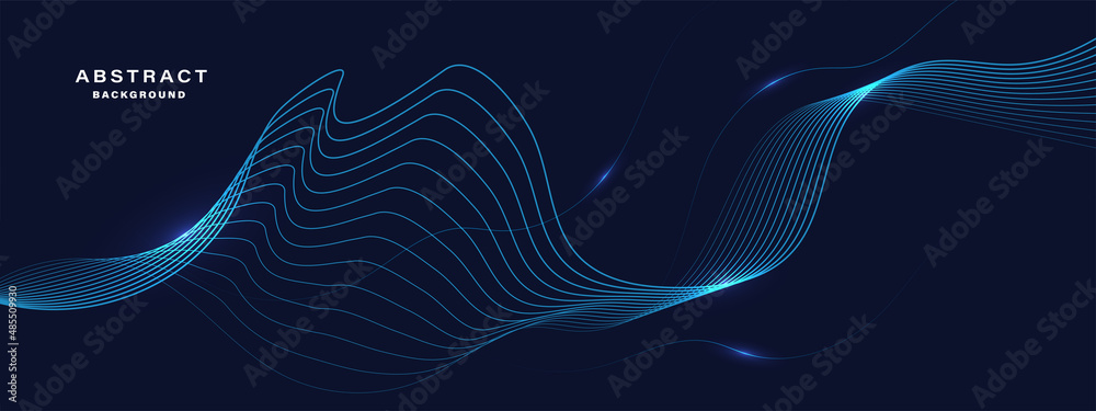 	
Abstract blue background with flowing lines. Dynamic waves. vector illustration.	
 - obrazy, fototapety, plakaty 