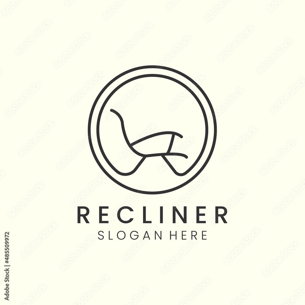 furniture line art minimalist emblem icon logo vector illustration template design