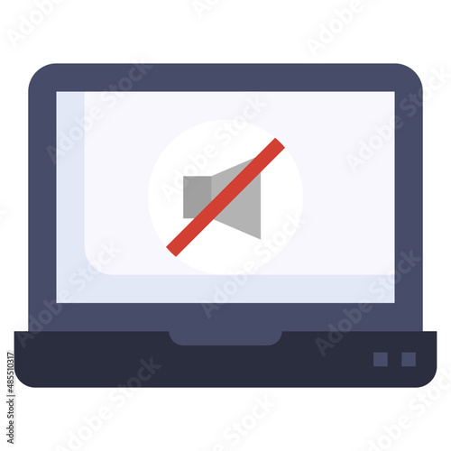 MUTE flat icon,linear,outline,graphic,illustration