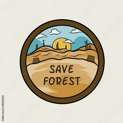 illustration vector graphic of barren forest suitable for print,poster,campaign,etc.