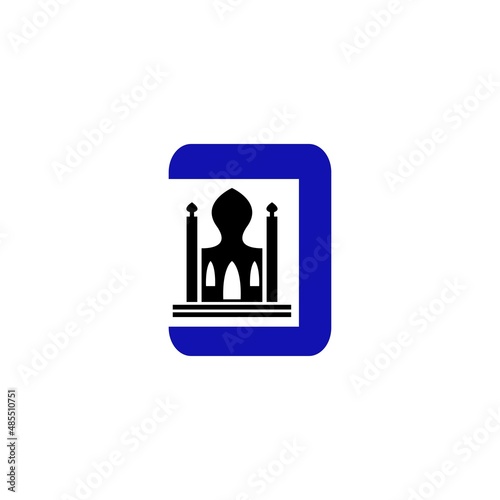 mosque icon logo image vector illustration