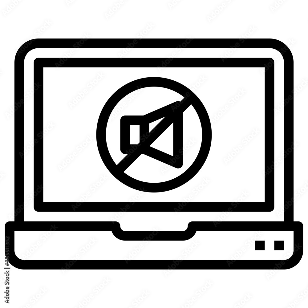 MUTE line icon,linear,outline,graphic,illustration MUTE line icon,linear,outline,graphic,illustration