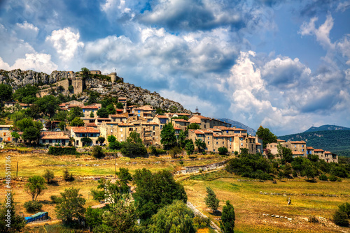 View of the Village of Trigance, Provence, France