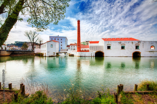 Nabao River Floating through Tomar, Portugal photo