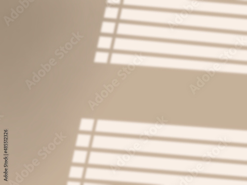 ブラインドの影が映るベージュの背景 © mol