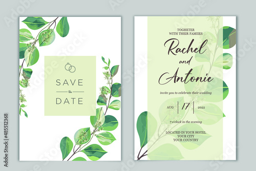 set of cards with leaves